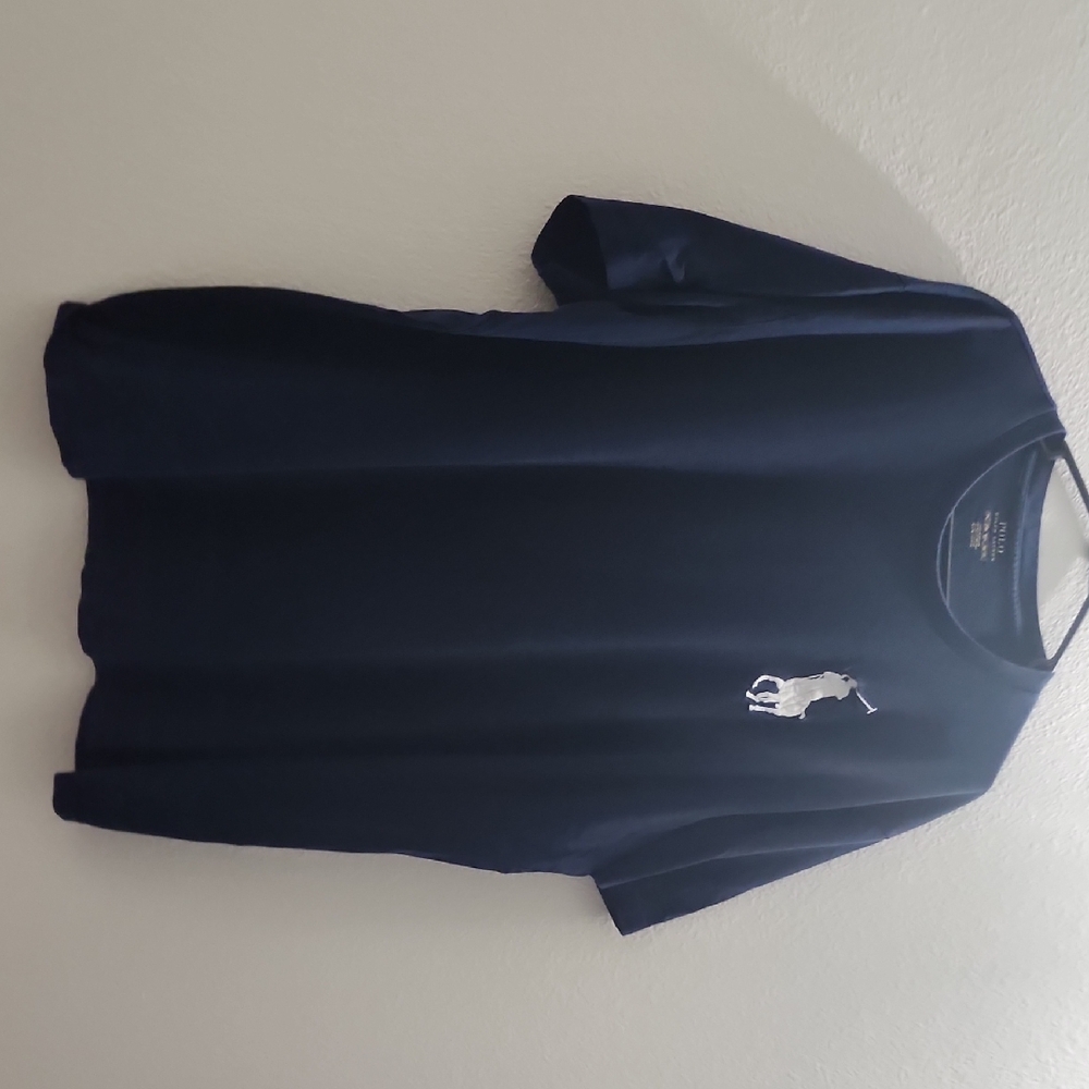 Polo by Ralph Lauren Navy Short-Sleeve Tee with White Pony Logo